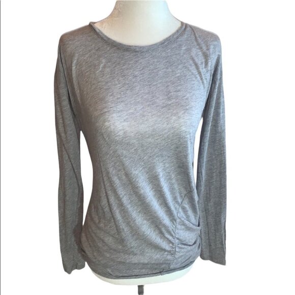 𝅺vince Long Sleeved Grey Crew Neck T-Shirt Size XS - Picture 1 of 10